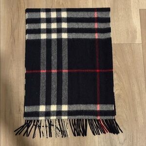 Burberry Black and Red Checkered Unisex Scarf